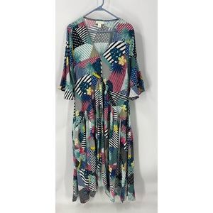 LORALETTE Valerie vneck short flutter sleeve Dress 14